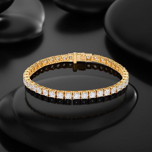 Éclat Royal – Tennisarmband 4 mm | 10.2 ct | 14K Guld